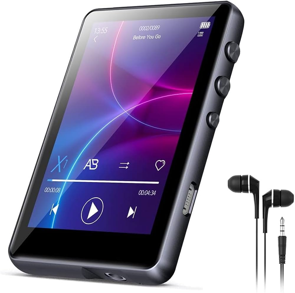 32G MP3 Player Bluetooth 5.0, Full Touch Screen HiFi Lossless MP3